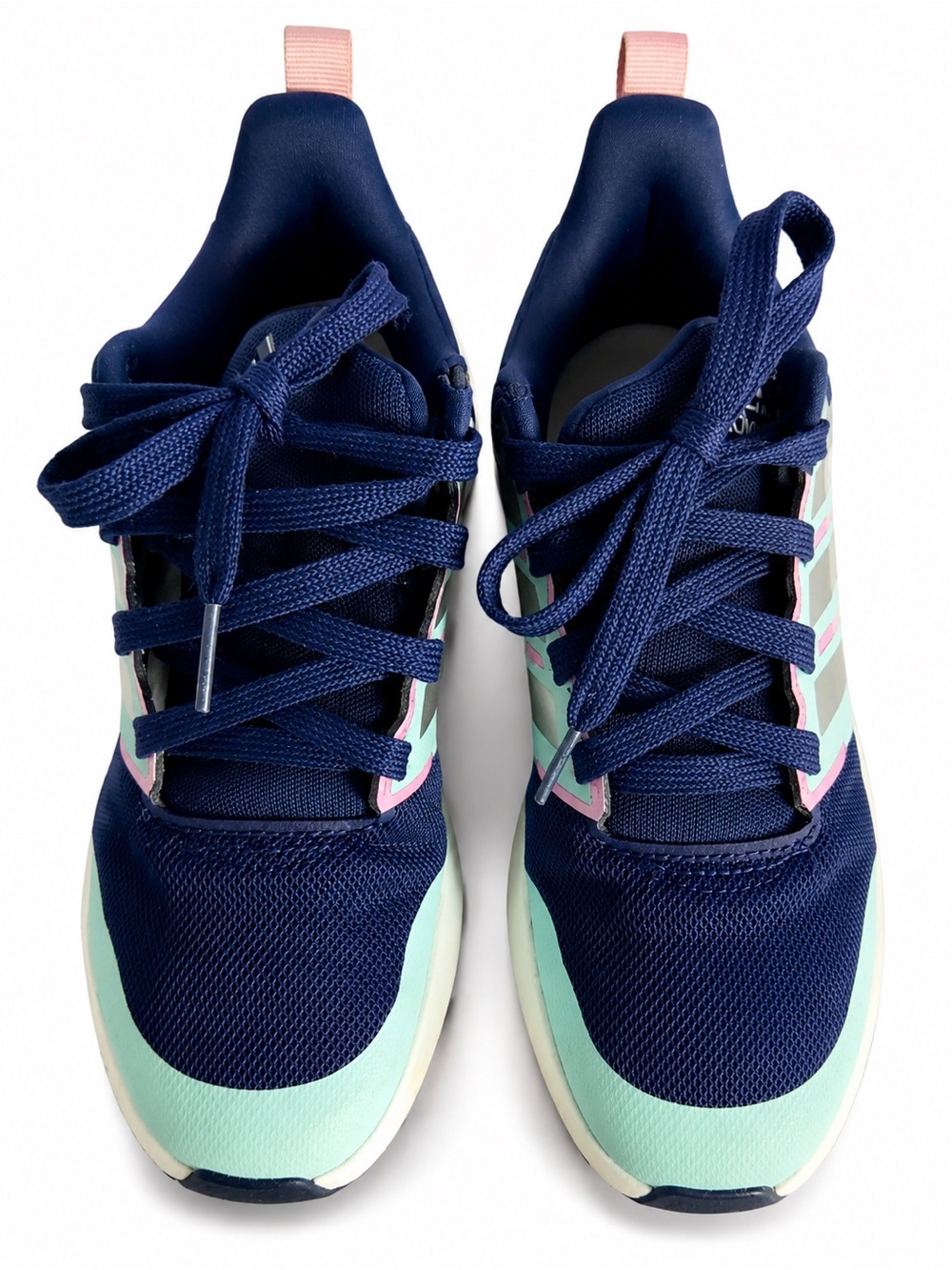 adidas Navy and White Athletic Shoe Interior Label